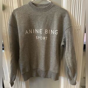 Anine Bing cropped grey sweatshirt XS
